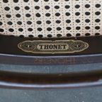Set Van 4 Hoge Vintage Bentwood “Long John” Thonet Design Stoelen Met Armleuningen thumbnail 17