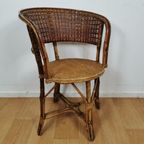 Vintage Bamboe Fauteuil, Rattan Stoel, Stoeltje thumbnail 4