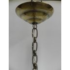 Art Deco Hanglamp Met Roze Matglazen Kap thumbnail 9