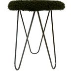 Vintage Kruk Met Hairpin Legs En Vachtje Klein Krukje 60's thumbnail 10