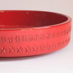 Red Centrepiece Bowl Or Fruit Bowl By Aldo Londi For Bitossi thumbnail 17