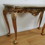 Barok, Brocante Rococo Wandconsole, Sidetable Met Spiegel thumbnail 13