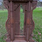 Carved Wooden Newari Window From Nepal thumbnail 2