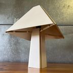Vintage Jaren 70 Wit Metalen Post Modern Design Tafellamp thumbnail 11