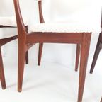 3 Palissander Stoelen Eettafel Crème Teddy Stof | Danish thumbnail 8