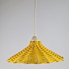 Vintage Riet Rotan Geel Hanglamp Scandinavisch ’60 Boho thumbnail 2