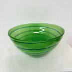 Anna Ehrner For Kosta Boda Epoque Green Stripe Bowl thumbnail 10