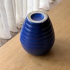 Vintage Cobalt Blue Ceramic Vase thumbnail 3