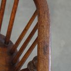 Charmante, Antieke Engelse Highback Windsor Eetkamerstoel Met Een Prachtig Patina thumbnail 9