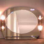 Mid-Century Italian Mirror With Sconces & Console thumbnail 15