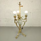 Verguld Bronzen Tafellamp Met Glazen Ei thumbnail 10