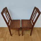 Vintage Houten Bistrostoelen Boeren Stoeltjes Café Stoelen Set Prijs thumbnail 4