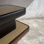 Vintage Leather And Travertine 2 Coffee Tables thumbnail 14