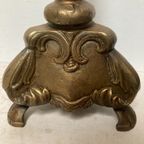 Grote Bronzen Kandelaar Voor Een Grote Kaars, 75 Cm Hoog thumbnail 8