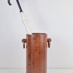 Vintage Massief Houten Paraplubak, Frankrijk 1950 Art Deco thumbnail 4