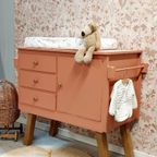 Vintage Unieke Commode Babykamer Terracotta thumbnail 3