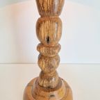 Vintage Brutalist Eik Hout Tafellamp ’50 Mid Century Japandi thumbnail 6