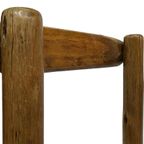 Vintage Brutalist Stoelen Hout Natuurlijk Japandi Set Van 6 thumbnail 15