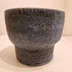 Vintage Bloempot Blauwe Keramieke Pot Jaren 70 thumbnail 8