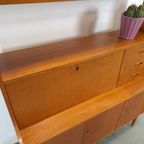 Teak Fineer Kast Uit Zweden Met Klep En Lades thumbnail 20