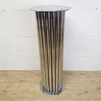 Unieke Handgemaakte Chromen Zuil / Piedestal (Art Deco) / Unique Handmade Chrome Pedestal thumbnail 3