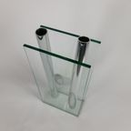 Lisa Mori Voor Inn - Inn Crystal Glass - Modernist - Glas - Kristal - Aluminium - Vaas - 90'S thumbnail 5
