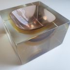 Flavio Poli Murano The Cube Glazen Asbak Vintage Design thumbnail 8