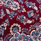 Xl Perzisch Kerman Vloerkleed Handgeknoopt 270X365Cm Vintage Tapijt - Rood Blauw Roze - Reliving thumbnail 18