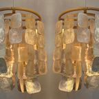 Set Van 2 Opaliserende Vintage Hollywood Lampen Capiz thumbnail 8