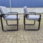 Set Van 2 - Burkhart Vogtherr Voor Rosenthal- Hombre Arm Chair ( Zwart ) thumbnail 9