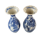 Japanse Blauw Wit Arita Imari Vazen Antiek thumbnail 2