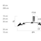 Serge Mouille Design Plafond Lamp 6 Arms thumbnail 4