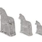 Lindshammar Glasworks Sweden - Dala Horse (3) - Kristal - Zweden - 70'S thumbnail 7