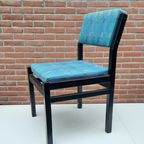 Set Van 6 Vintage Design Stoelen Met Uittrektafel Cees Braakman Pastoe Japanse Serie Jaren '60 thumbnail 5