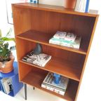 Vintage Deens Boekenkastje Teak Fineer Zwarte Pootjes thumbnail 6