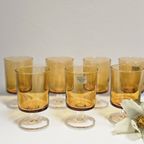 Vintage Luminarc Cavalier Glazen Amber Oker (7X) thumbnail 3