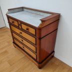Vintage Frans Dressoir Commode Ladekast Met Marmer Blad 505 thumbnail 6