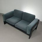 Two-seat Sofa “bastiano” From Afra & Tobia Scarpa For Gavina, Italy 60s. Black Solid Wood Frame A thumbnail 15