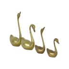 Vintage Zwanen Messing Koper Set Van 4 MTC Brass thumbnail 6