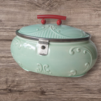 Mooie Bmf Foreign Mintgroene Keramiek Lunchbox `20 -`30 thumbnail 7