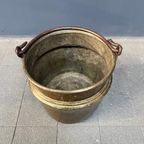 Antieke Geel Koperen Pot Of Ketel thumbnail 10