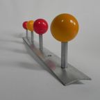 Wandkapstok Met Gekleurde Bollen, Jaren 50 thumbnail 8