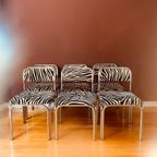 Set Van 6 Seventies Zebra Stoelen thumbnail 6