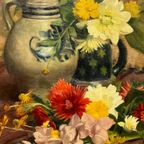 Karel Jongelinghs (1871-1948) "stilleven Met Bloemen". thumbnail 4