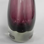 61 Cm Lange Paarse Glazen Vintage Vaas, Jaren 60 thumbnail 8