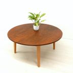 Retro Vintage Tafel Salontafel Rond Jaren 50 / 60 Teakhout thumbnail 2