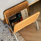 Vintage 70S Rattan Magazine Rack thumbnail 2