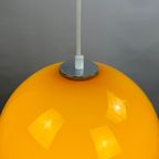 Yellow Glass Globe Pendant Light Xl By Peill And Putzler, 1960 thumbnail 6