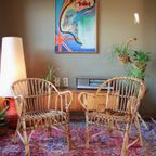 Vintage Rotan Set - Bohemian Interieur/Tuinstoelen thumbnail 9