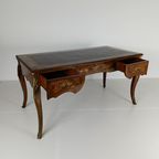 Louis Xv Dubbelzijdig Mahonie En Palissander Plat Bureau thumbnail 26